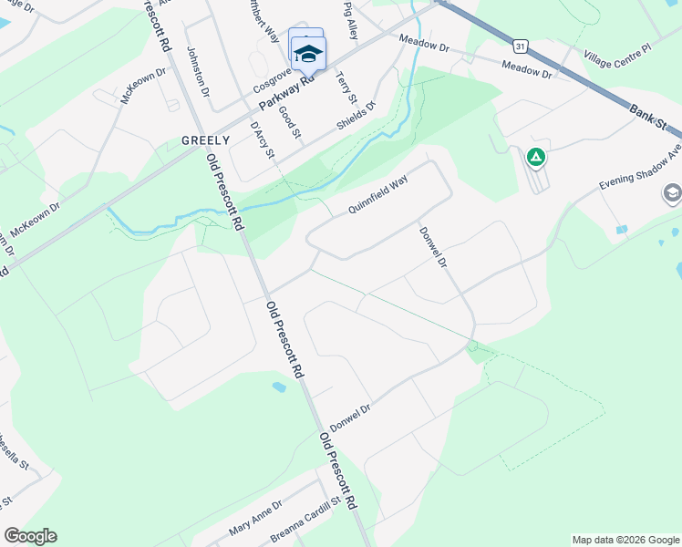 map of restaurants, bars, coffee shops, grocery stores, and more near 7040 Shadow Ridge Drive in Ottawa