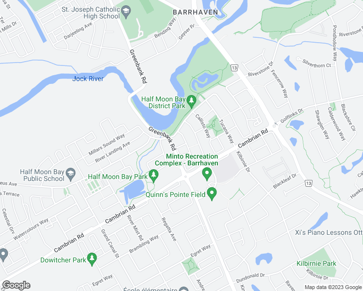 map of restaurants, bars, coffee shops, grocery stores, and more near Lochnaw Private in Ottawa