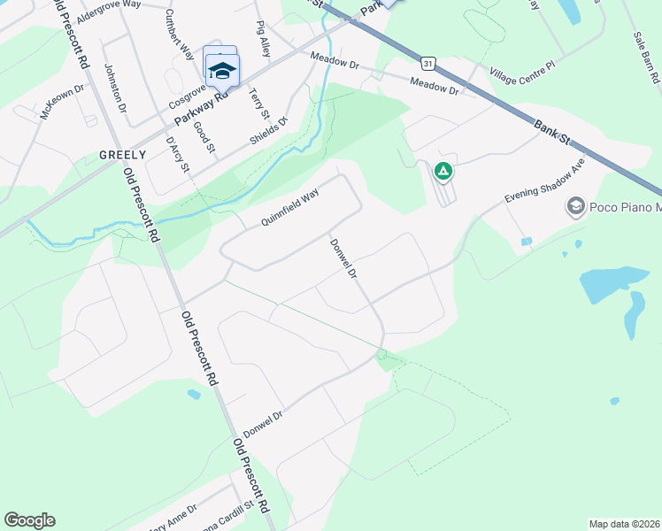 map of restaurants, bars, coffee shops, grocery stores, and more near 7089 Bush Drive in Ottawa