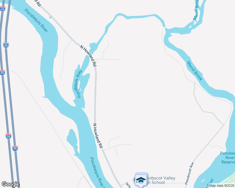 map of restaurants, bars, coffee shops, grocery stores, and more near 61 Water Street in Howland