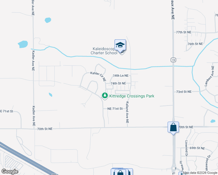 map of restaurants, bars, coffee shops, grocery stores, and more near 7270 Kahler Circle in Otsego