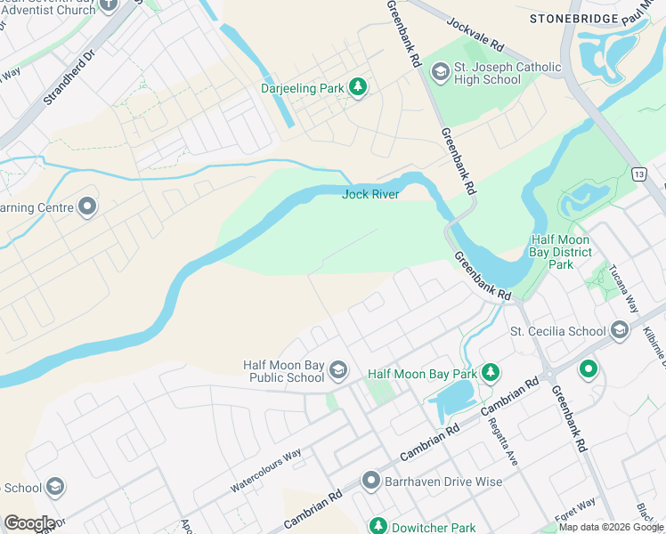 map of restaurants, bars, coffee shops, grocery stores, and more near 683 Moonglade Crescent in Ottawa