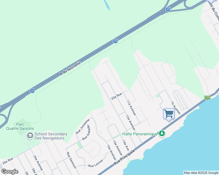 map of restaurants, bars, coffee shops, grocery stores, and more near 289 12e Av in Saint-Zotique