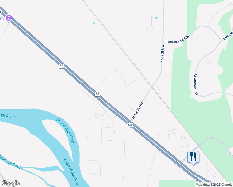 map of restaurants, bars, coffee shops, grocery stores, and more near 9875 U.S. 10 in Elk River