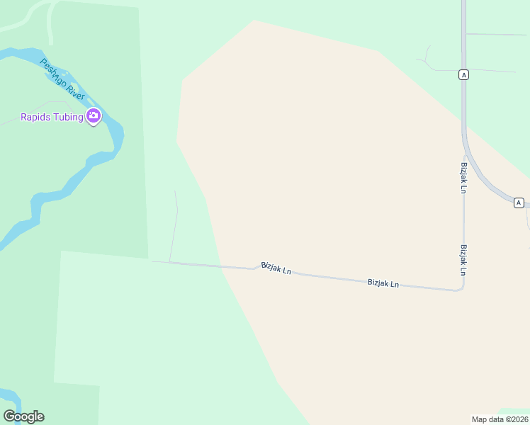 map of restaurants, bars, coffee shops, grocery stores, and more near 10304 Bizjak Lane in Crivitz