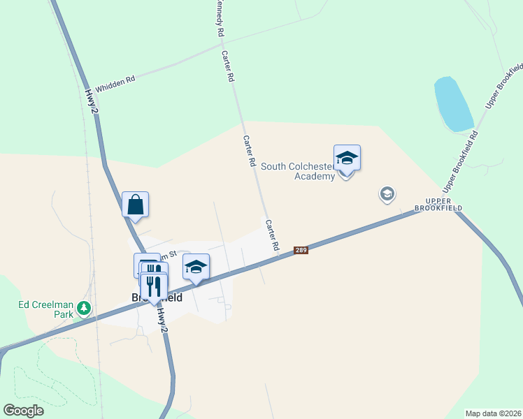 map of restaurants, bars, coffee shops, grocery stores, and more near 47 Carter Road in Brookfield