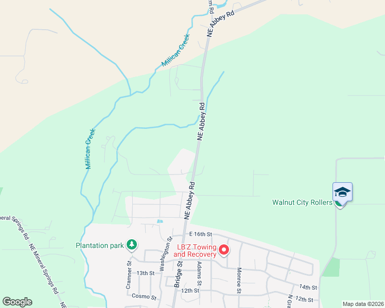 map of restaurants, bars, coffee shops, grocery stores, and more near 5801 Northeast Abbey Road in Carlton