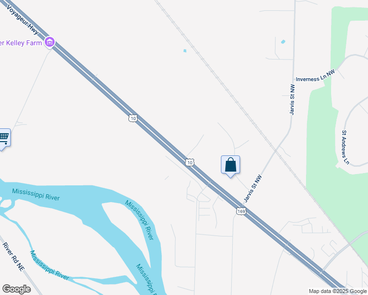 map of restaurants, bars, coffee shops, grocery stores, and more near 9945 U.S. 10 in Elk River