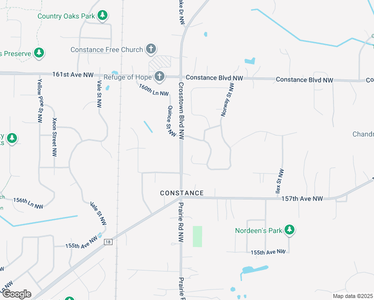 map of restaurants, bars, coffee shops, grocery stores, and more near 768 158th Avenue Northwest in Andover