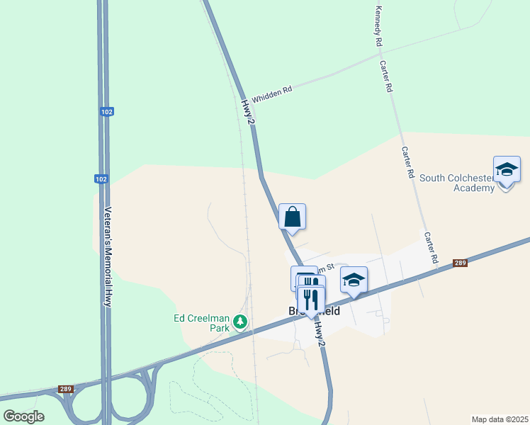 map of restaurants, bars, coffee shops, grocery stores, and more near 538 Nova Scotia 2 in Shortts Lake