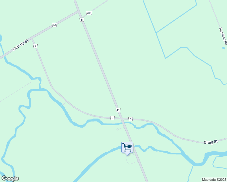 map of restaurants, bars, coffee shops, grocery stores, and more near 7389 Boundary Road in Russell