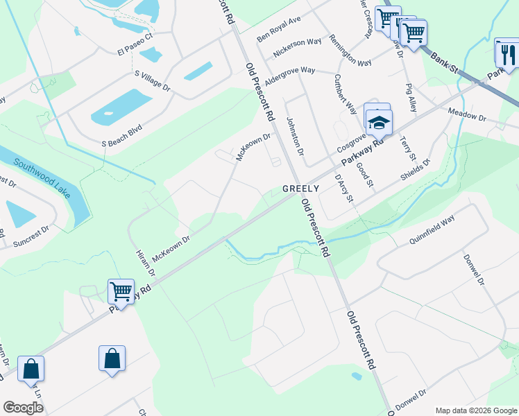 map of restaurants, bars, coffee shops, grocery stores, and more near 1394 Greely Lane in Ottawa