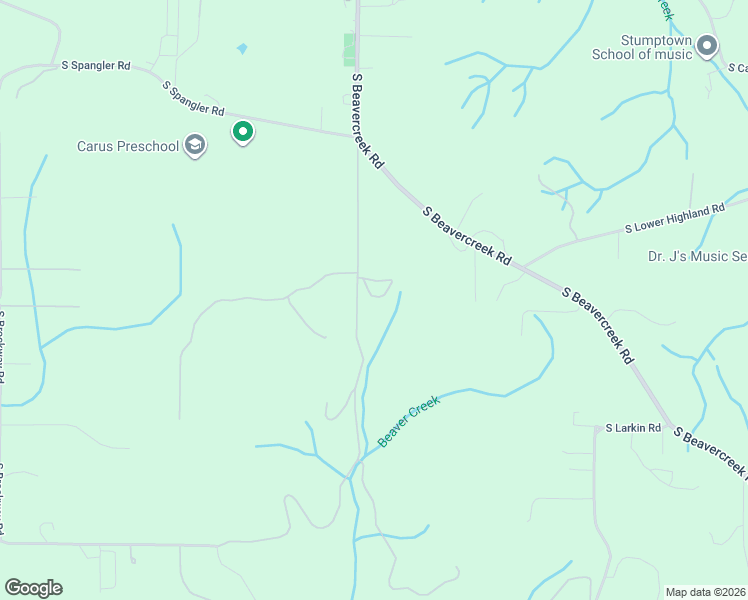 map of restaurants, bars, coffee shops, grocery stores, and more near 23942 South Powder Road in Beavercreek