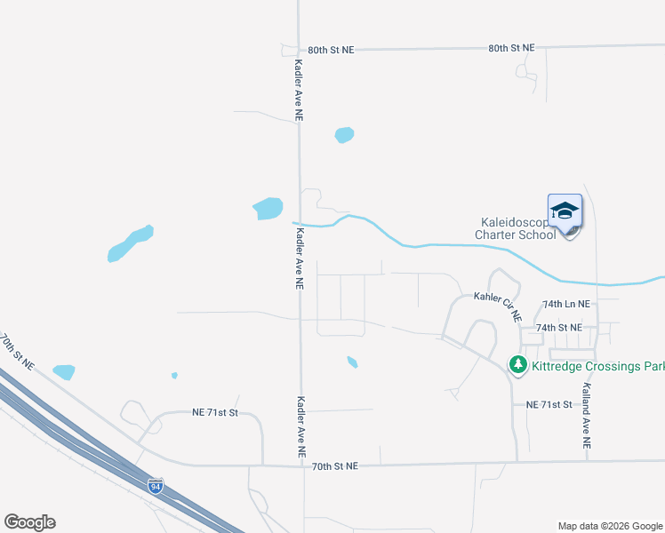 map of restaurants, bars, coffee shops, grocery stores, and more near 7524 Kadler Avenue Northeast in Otsego