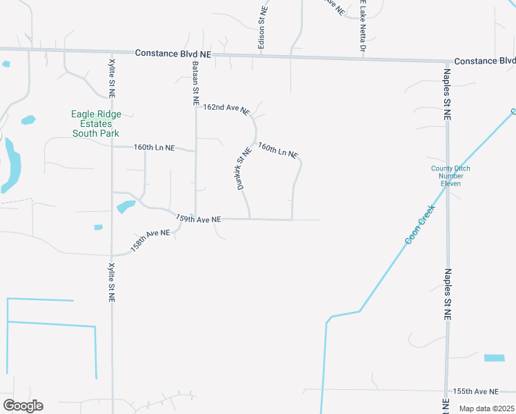 map of restaurants, bars, coffee shops, grocery stores, and more near 15909 Dunkirk Street Northeast in Ham Lake