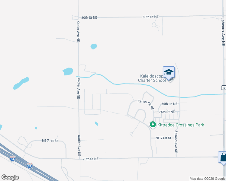 map of restaurants, bars, coffee shops, grocery stores, and more near 10306 74th Street Northeast in Otsego