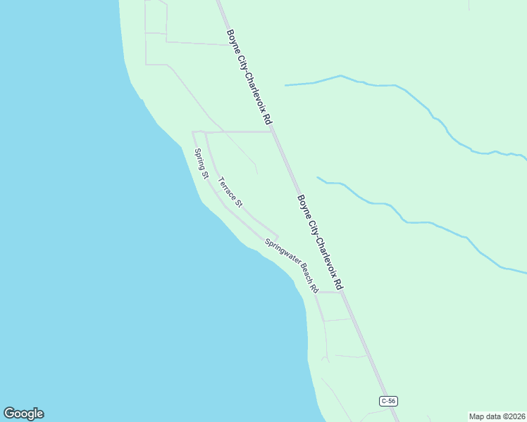 map of restaurants, bars, coffee shops, grocery stores, and more near 3137-3483 Terrace Street in Boyne City