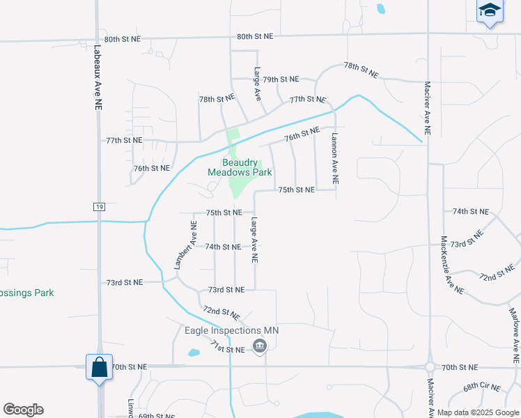 map of restaurants, bars, coffee shops, grocery stores, and more near 7472 Large Avenue in Albertville
