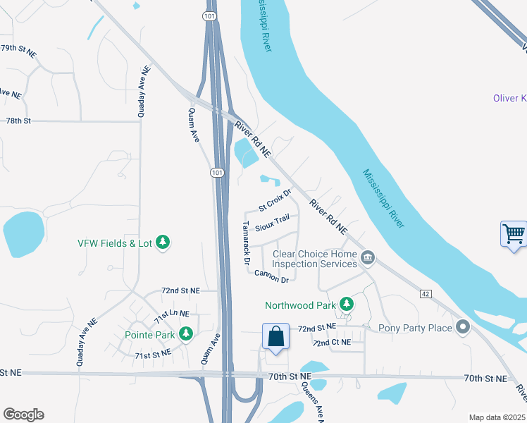 map of restaurants, bars, coffee shops, grocery stores, and more near 30 Saint Croix Drive in Otsego