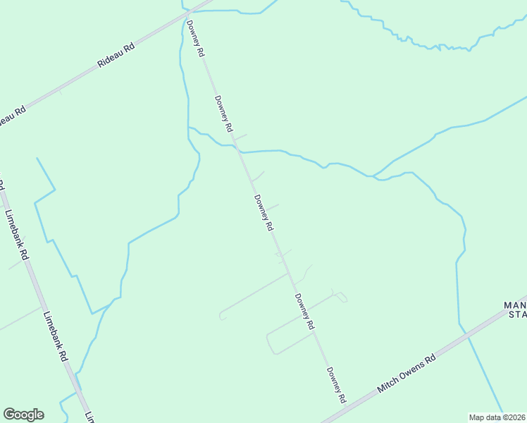 map of restaurants, bars, coffee shops, grocery stores, and more near Downey Road in Ottawa