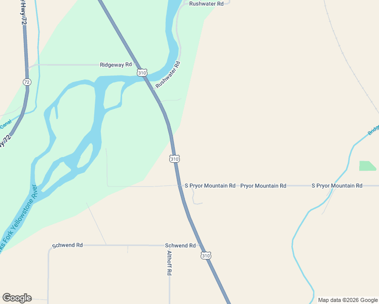 map of restaurants, bars, coffee shops, grocery stores, and more near 2356 U.S. 310 in Bridger