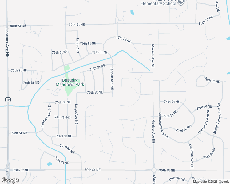 map of restaurants, bars, coffee shops, grocery stores, and more near 11798 74th Street Northeast in Albertville