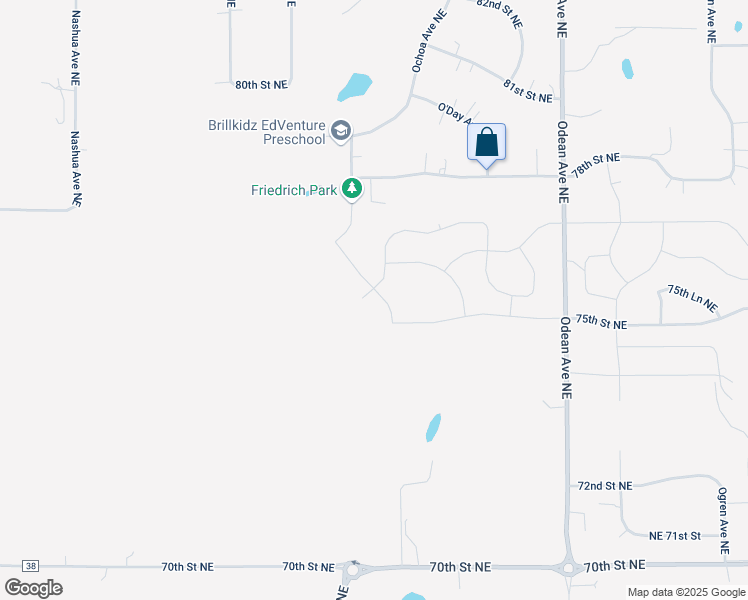 map of restaurants, bars, coffee shops, grocery stores, and more near 14083 78th Street in Otsego