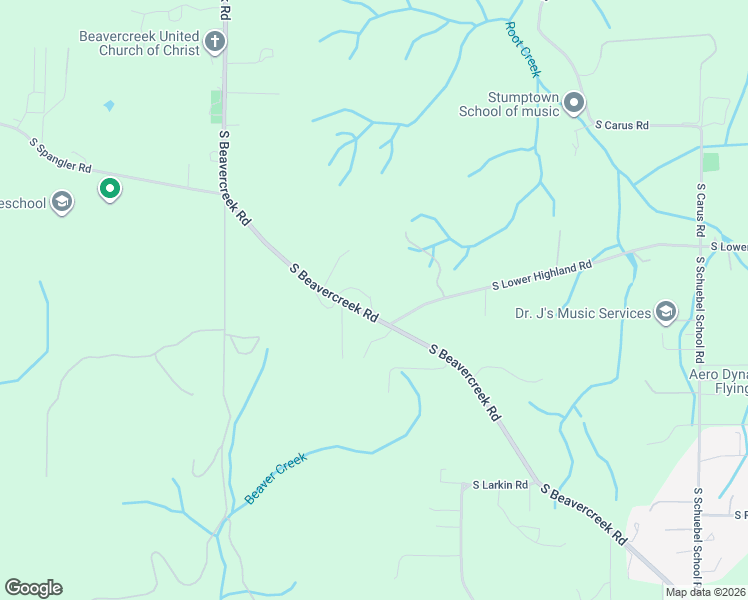 map of restaurants, bars, coffee shops, grocery stores, and more near 23860 South Beavercreek Road in Beavercreek