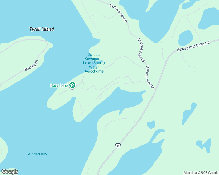 map of restaurants, bars, coffee shops, grocery stores, and more near North Porcupine Bay Road in Haliburton County