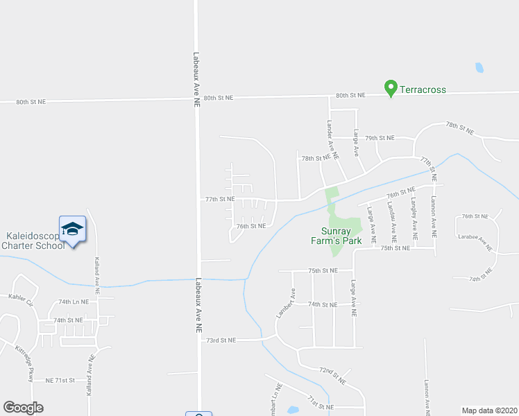 map of restaurants, bars, coffee shops, grocery stores, and more near 11207 77th Street Northeast in Albertville