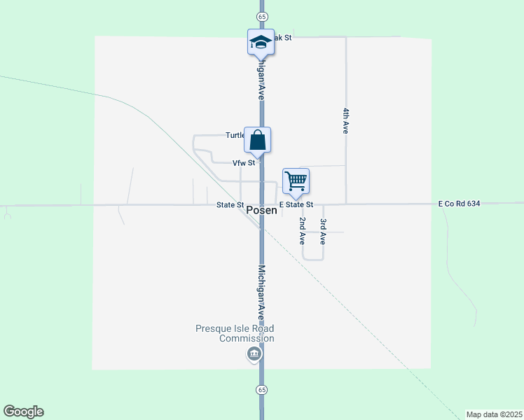 map of restaurants, bars, coffee shops, grocery stores, and more near in Posen