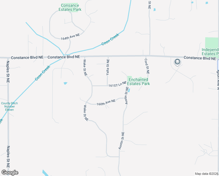 map of restaurants, bars, coffee shops, grocery stores, and more near 3958 161ST Lane Northeast in Ham Lake