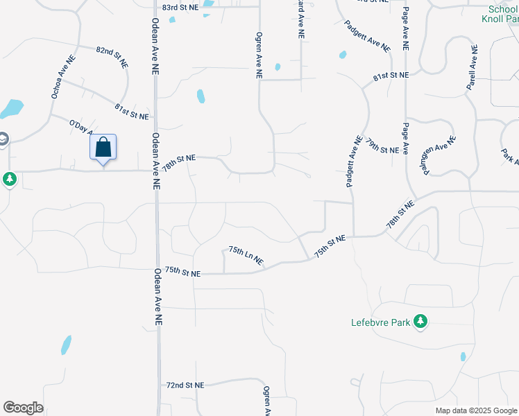 map of restaurants, bars, coffee shops, grocery stores, and more near 14787 77th Street Northeast in Otsego