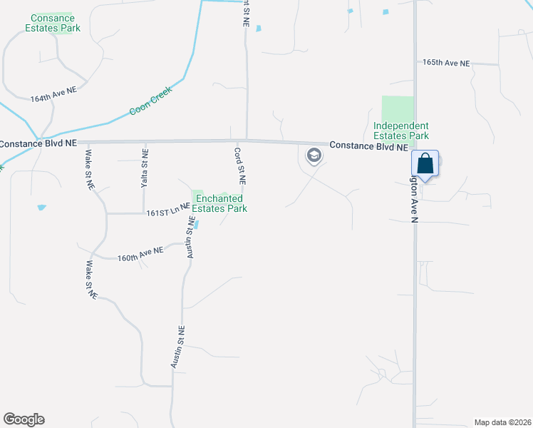 map of restaurants, bars, coffee shops, grocery stores, and more near 4218 Constance Boulevard Northeast in Ham Lake