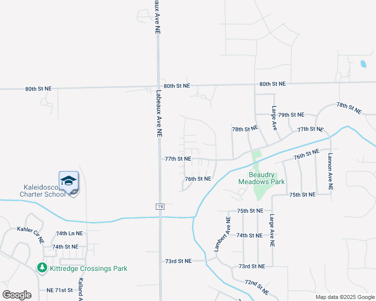 map of restaurants, bars, coffee shops, grocery stores, and more near 7706 Lachman Avenue Northeast in Otsego