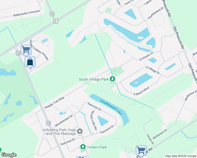 map of restaurants, bars, coffee shops, grocery stores, and more near 6810 Pebble Trail Way in Ottawa