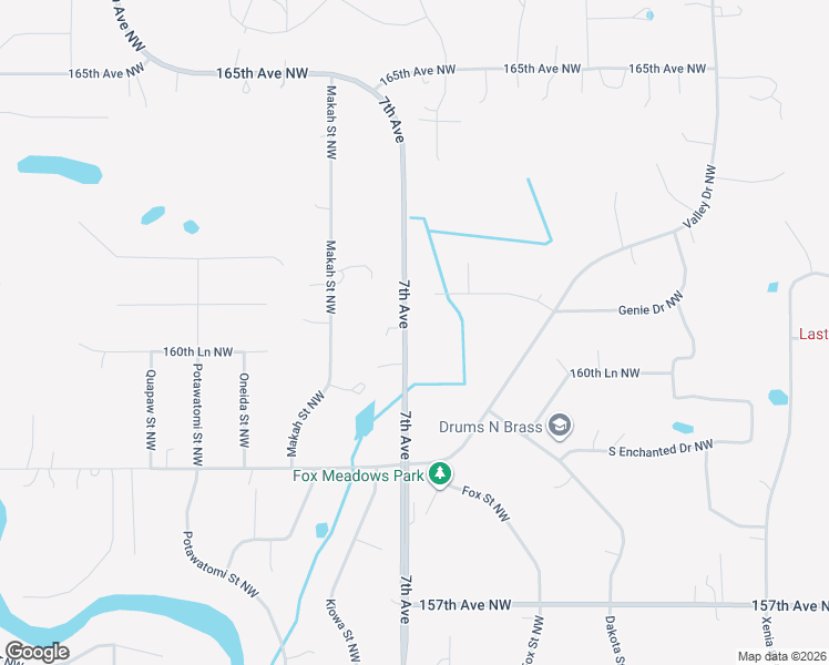 map of restaurants, bars, coffee shops, grocery stores, and more near 16107 7th Avenue Northwest in Andover
