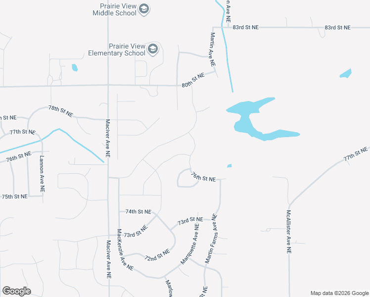 map of restaurants, bars, coffee shops, grocery stores, and more near 12302 76th Street Northeast in Otsego