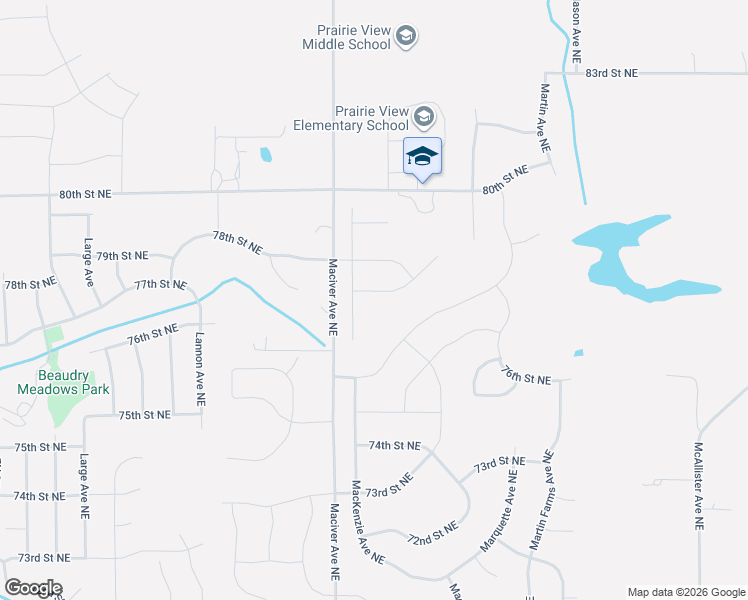 map of restaurants, bars, coffee shops, grocery stores, and more near 7775 Marlowe Avenue Northeast in Otsego