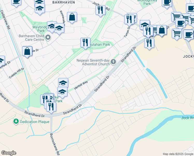 map of restaurants, bars, coffee shops, grocery stores, and more near in Ottawa