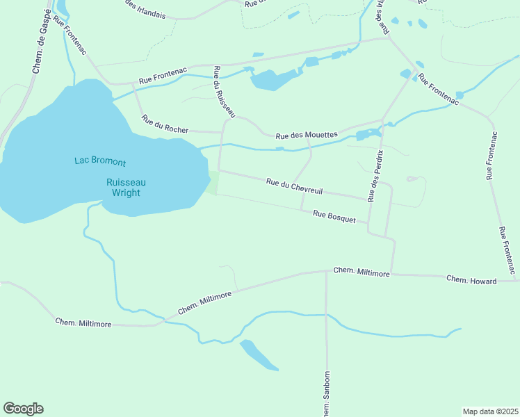 map of restaurants, bars, coffee shops, grocery stores, and more near 13 Rue Bosquet in Bromont