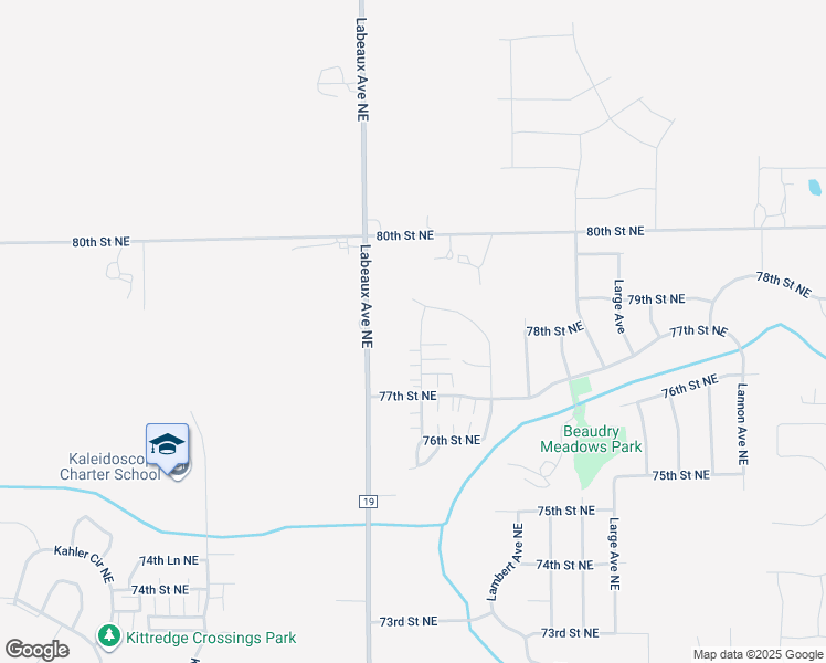 map of restaurants, bars, coffee shops, grocery stores, and more near 7813 Lachman Ave NE in Otsego