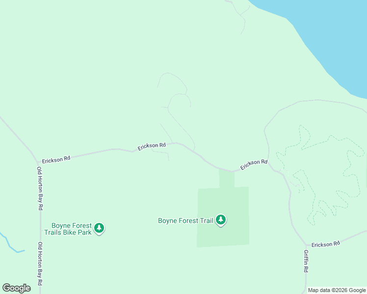 map of restaurants, bars, coffee shops, grocery stores, and more near 2378-2460 Erickson Road in Boyne City