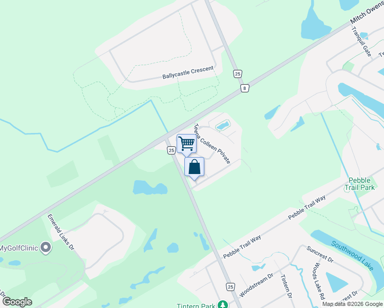 map of restaurants, bars, coffee shops, grocery stores, and more near 1034 Vista Barrett Private in Ottawa
