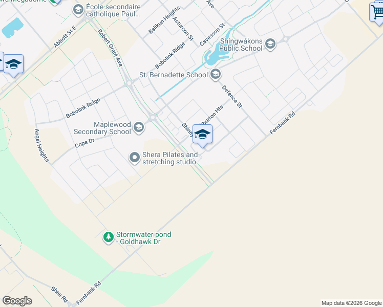 map of restaurants, bars, coffee shops, grocery stores, and more near 40 Jaguar Private in Ottawa