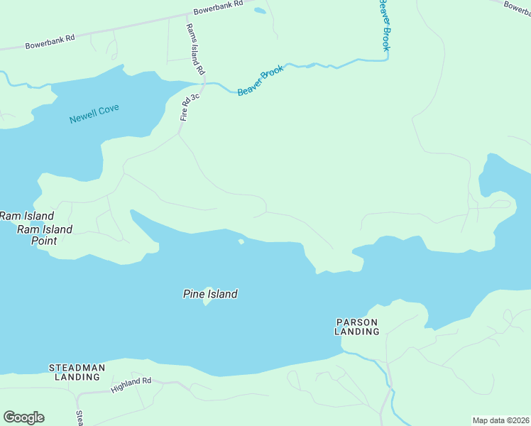 map of restaurants, bars, coffee shops, grocery stores, and more near 6 Phoebe Island Road in Bowerbank