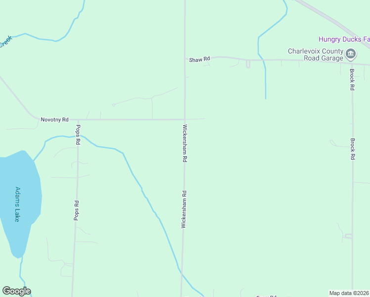 map of restaurants, bars, coffee shops, grocery stores, and more near 4095 Wickersham Road in Charlevoix