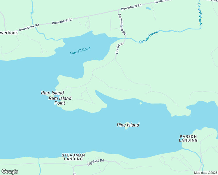 map of restaurants, bars, coffee shops, grocery stores, and more near 17 Flag Cove Road in Bowerbank