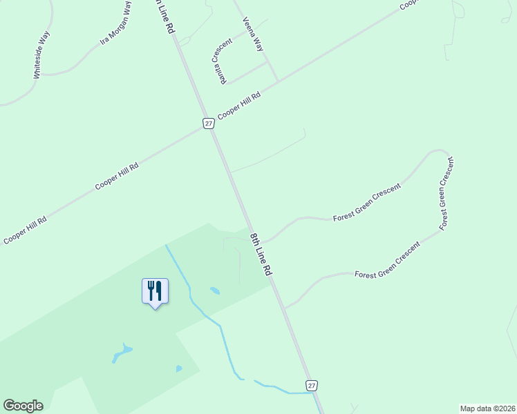 map of restaurants, bars, coffee shops, grocery stores, and more near 1929 8th Line Road in Ottawa