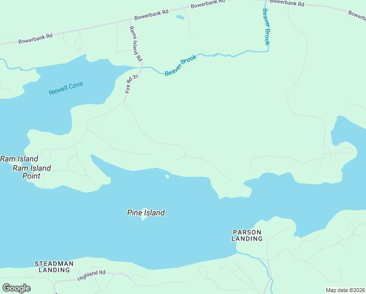 map of restaurants, bars, coffee shops, grocery stores, and more near 6 Phoebe Island Road in Bowerbank